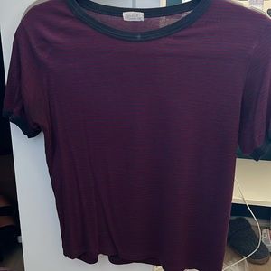 Red and blue stripped brandy Melville t shirt